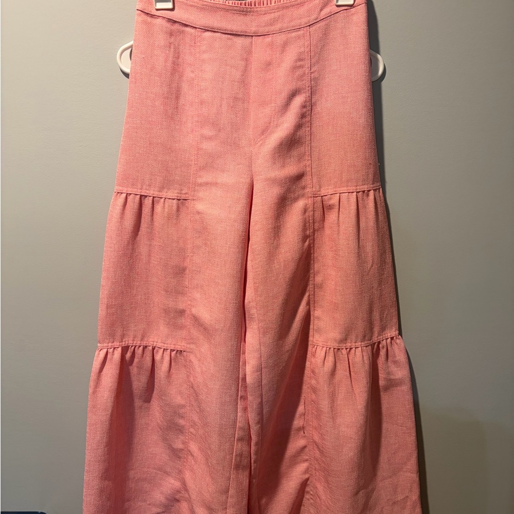Tiered wide leg pants
